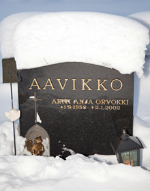 Armi Aavikko on haudattu Malmin hautausmaalle Helsingissä.